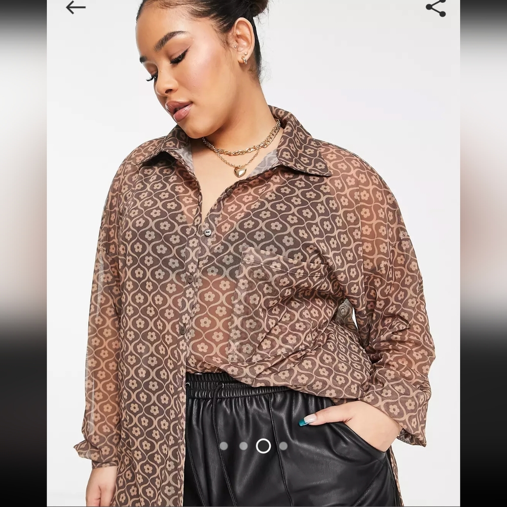 ASOS Curve brown top